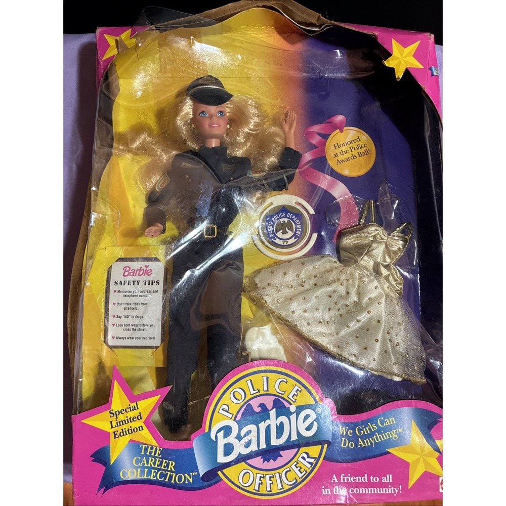 Vintage Mattel Barbie Police Officer Limited Edition Career Blonde Blue Eyes 19…